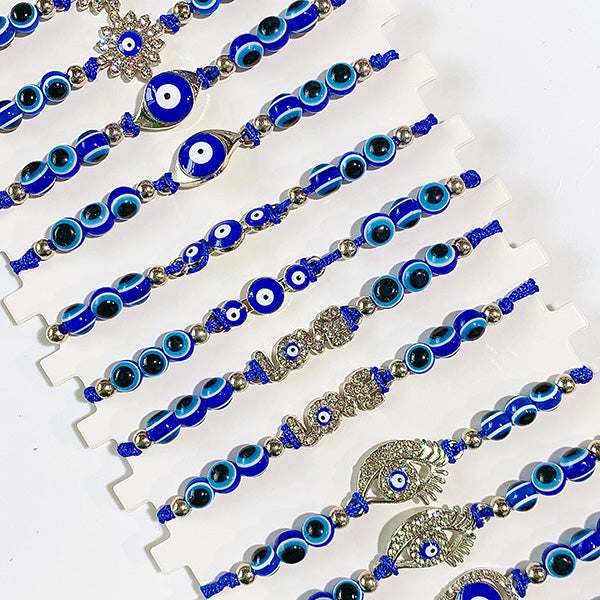 Evil Eyes  Blue Series Zircon Bracelet (a set 12pcs) BD0029