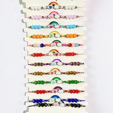 Load image into Gallery viewer, Different Color Rainbown Enamel  Bracelet (a set 12pcs) BD0033