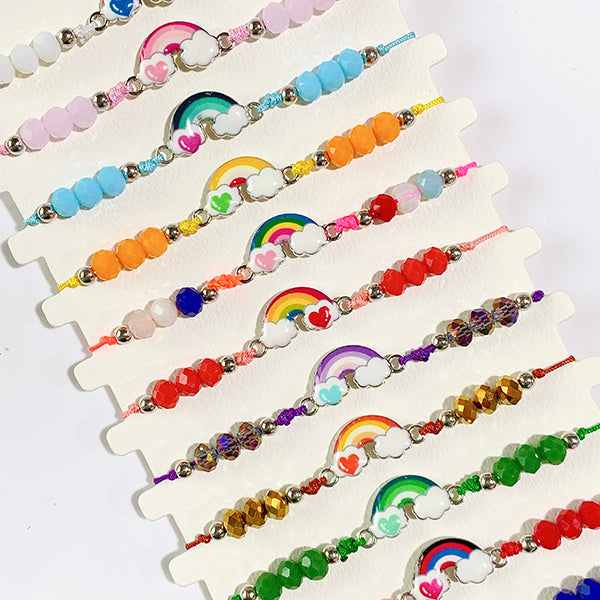 Different Color Rainbown Enamel  Bracelet (a set 12pcs) BD0033