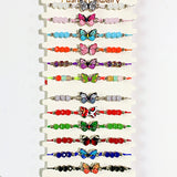 Different Color Butterfly Enamel  Bracelet (a set 12pcs) BD0034