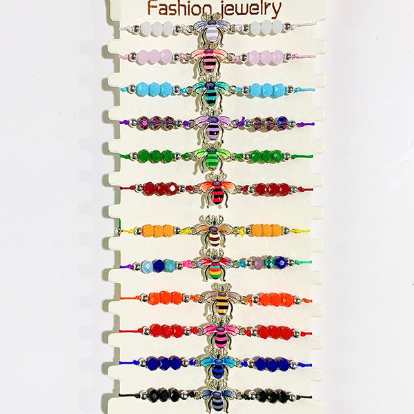 Different Color  BEE Enamel  Bracelet (a set 12pcs) BD0039