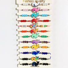 Load image into Gallery viewer, Different Color  Dolphin Enamel  Bracelet (a set 12pcs) BD0042