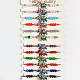 Different Color  Elephant Enamel  Bracelet (a set 12pcs) BD0043