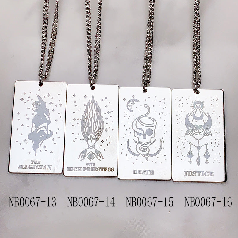 Stainless Steel Tarot series Pendant Necklace NB0067