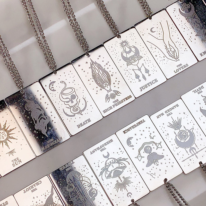 Stainless Steel Tarot series Pendant Necklace NB0067