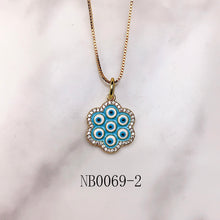 Load image into Gallery viewer, Stainless Steel Evil Eyes Enamel  Pendant Zircon Necklace NB0069