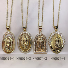 Load image into Gallery viewer, Stainless Steel Virgin Mary Pendant Zircon Necklace NB0074