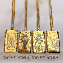 Load image into Gallery viewer, Stainless Steel Golden Tarot series Pendant Necklace NC0046