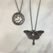 Load image into Gallery viewer, Stainless Steel Butterfly Moon Pendant  Necklace NC0052