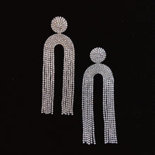 Load image into Gallery viewer, 925 Silver-Pin Zircon Long Tassel Earrings ED0002