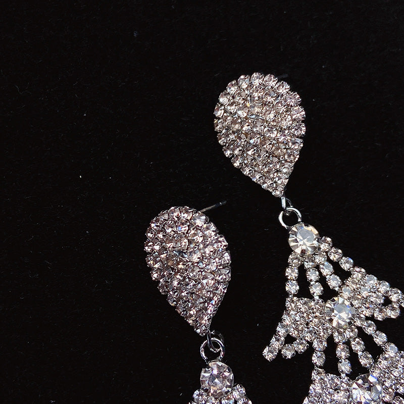 925 Silver-Pin Zircon  Christmas Tree Earrings ED0006