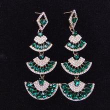 Load image into Gallery viewer, 925 Silver-Pin Green Zircon Earrings ED0009