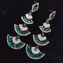 Load image into Gallery viewer, 925 Silver-Pin Green Zircon Earrings ED0009