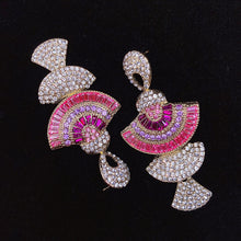 Load image into Gallery viewer, 925 Silver-Pin Pink Zircon Long  Earrings ED0010