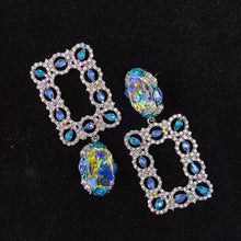 Load image into Gallery viewer, 925 Silver-Pin Blue Zircon  Earrings ED0013