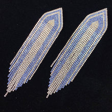 Load image into Gallery viewer, 925 Silver-Pin Long Tassel Zircon  Earrings ED0026