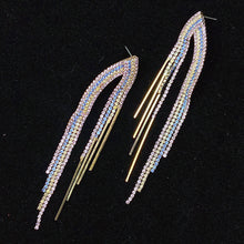 Load image into Gallery viewer, 925 Silver-Pin Tassel Zircon  Earrings ED0027