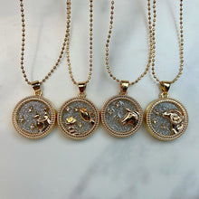 Load image into Gallery viewer, Stainless Steel 12 Constellation Resin Pendant Necklace NC0059