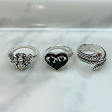 Load image into Gallery viewer, Stainless Steel Silver Series Ring  (a set 6 pcs) RE0017