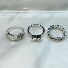 Load image into Gallery viewer, Stainless Steel Silver Series Ring  (a set 6 pcs) RE0017