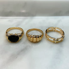 Load image into Gallery viewer, Stainless Steel Enamel  Zircon Golden Series Ring (a set 9 pcs) RE0021