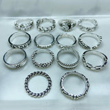 Stainless Steel Silver Series  Ring  (a set 14 pcs) RE0026