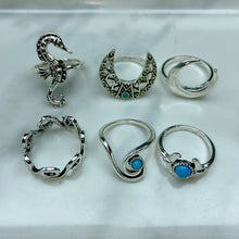 Load image into Gallery viewer, Stainless Steel Silver Series  Ring  (a set 6 pcs) RE0028