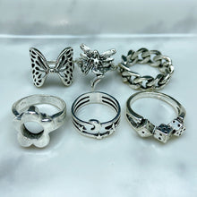 Load image into Gallery viewer, Stainless Steel Silver Series  Ring  (a set 6 pcs) RE0030