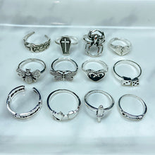 Load image into Gallery viewer, Stainless Steel Silver Series  Ring  (a set 12 pcs) RE0032