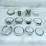 Stainless Steel Silver Series  Ring  (a set 12 pcs) RE0032