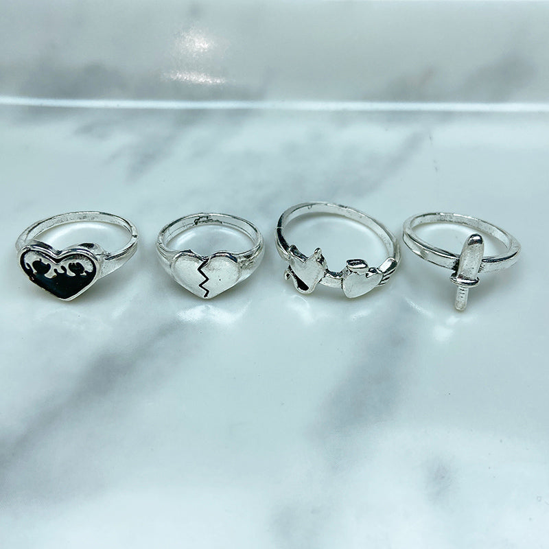 Stainless Steel Silver Series  Ring  (a set 12 pcs) RE0032