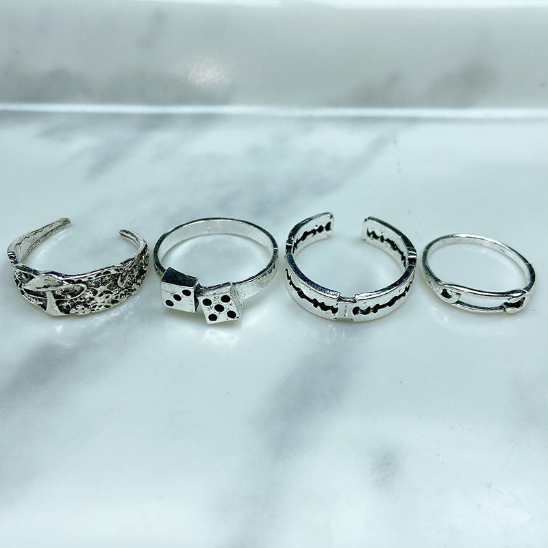 Stainless Steel Silver Series  Ring  (a set 12 pcs) RE0032