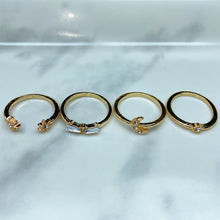 Load image into Gallery viewer, Stainless Steel Zircon Golden Series  Ring  (a set 7 pcs) RE0033