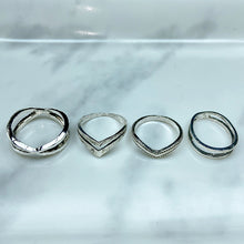 Load image into Gallery viewer, Stainless Steel Silver Series  Ring  (a set 7 pcs) RE0034