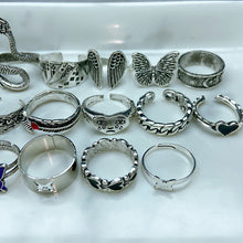 Load image into Gallery viewer, Stainless Steel Silver Series  Ring  (a set 16 pcs) RE0035