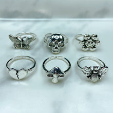 Load image into Gallery viewer, Stainless Steel Silver Series  Ring  (a set 6 pcs) RE0036