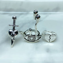 Load image into Gallery viewer, Stainless Steel Silver Series  Ring  (a set 3 pcs) RE0037