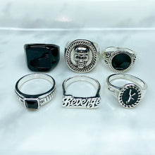 Load image into Gallery viewer, Stainless Steel Silver Series  Ring  (a set 4 pcs) RE0041