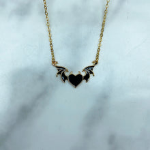 Load image into Gallery viewer, Stainless Steel Enamel Heart With Wing Pendant Necklace NC0065