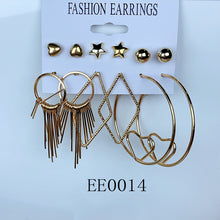 Load image into Gallery viewer, Alloy Imitation Pearl Earrings  (a set 6 pairs ) EE0013-14