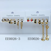 Load image into Gallery viewer, Alloy Evil Eyes Earrings  (a set 3 pairs ) EE0026