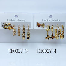 Load image into Gallery viewer, Alloy Zircon Earrings  (a set 3 pairs ) EE0027