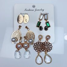 Load image into Gallery viewer, Alloy Imitation Pearl Zircon Earrings (a set 6 pairs )EE0029