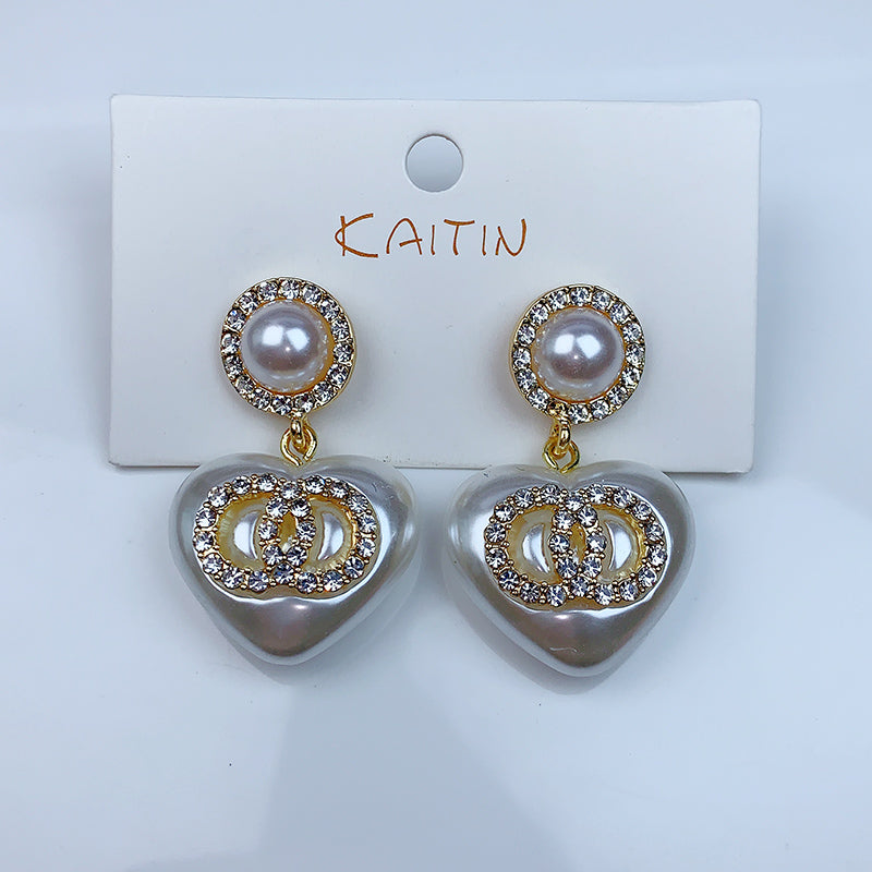 Alloy Imitation Pearl  Zircon Earrings EC0045