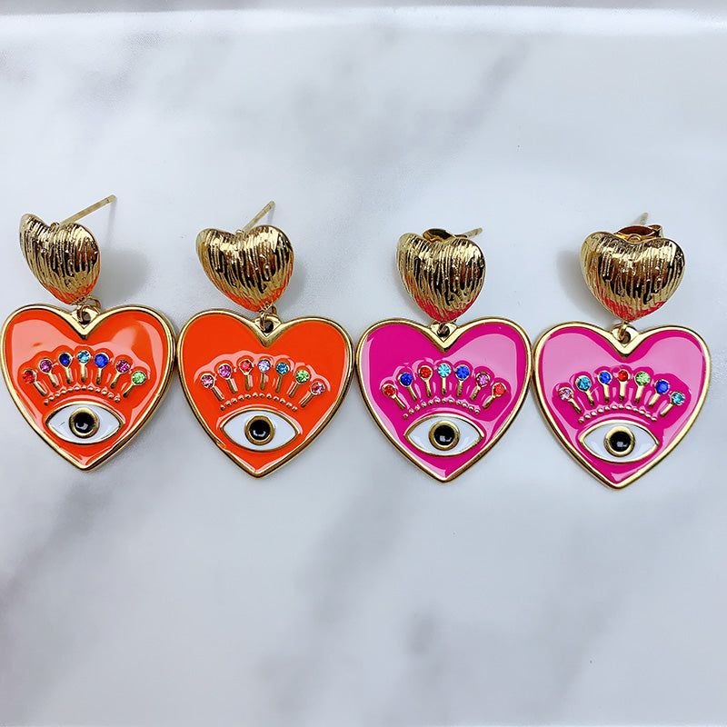 Alloy Evil Eyes Enamel Earrings EE0032