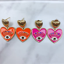 Load image into Gallery viewer, Alloy Evil Eyes Enamel Earrings EE0032