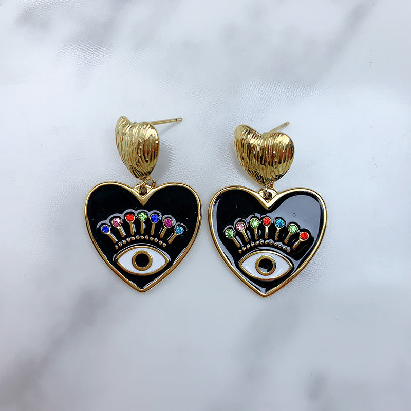 Alloy Evil Eyes Enamel Earrings EE0032