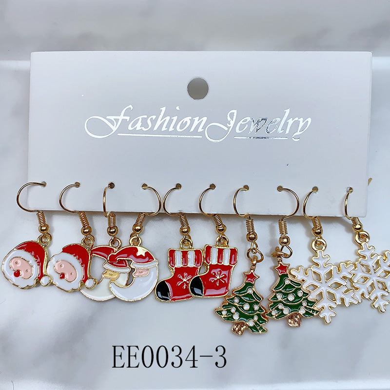 Alloy Christmas Series Earrings  (a set 5 pairs ) EE0034