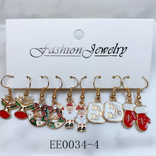 Load image into Gallery viewer, Alloy Christmas Series Earrings  (a set 5 pairs ) EE0034