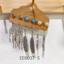 Load image into Gallery viewer, Alloy Turquoise Earrings  (a set 6 pairs ) EE0037